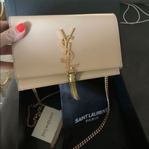 Tan “Y” mini bag